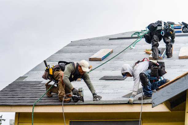 Professional Gutter Installation technician working in East Canton, OH